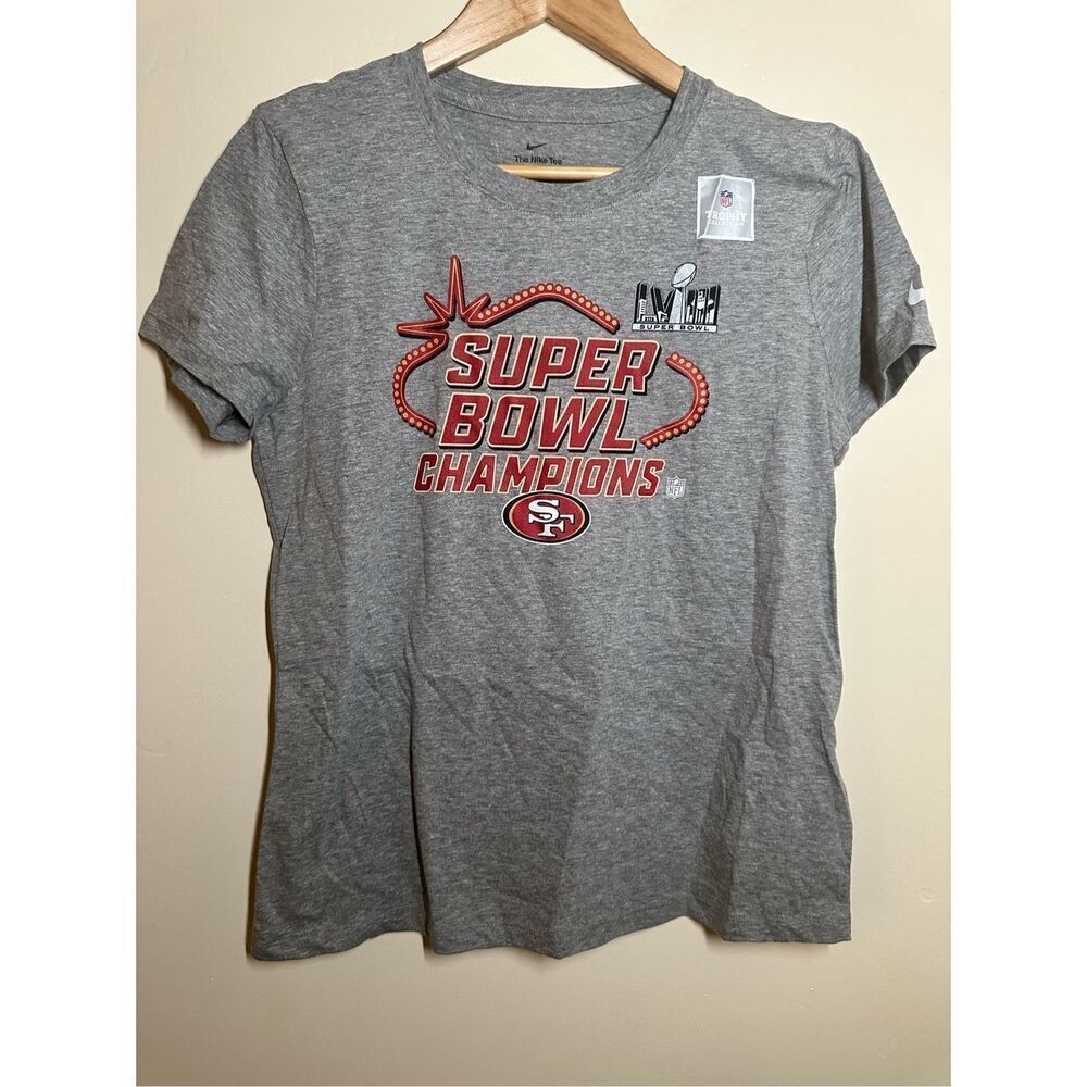 🏈 Nike Gray and Red San Francisco Forty Niners Super Bowl Champions Medium